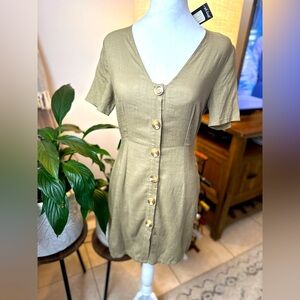 Nasty Gal olive green dress